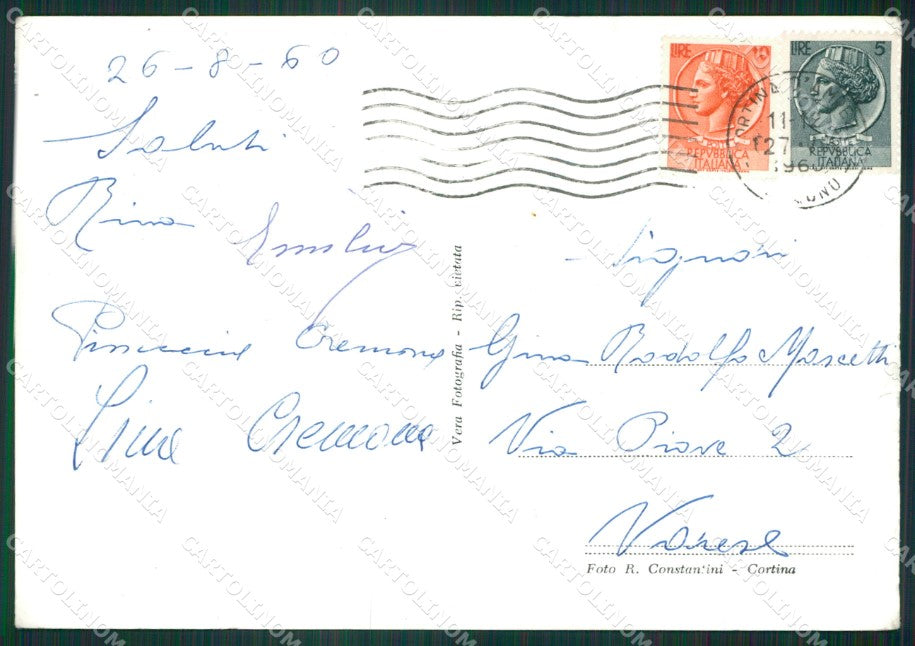 Bolzano Cortina PIEGHINA STRAPPINO Foto FG cartolina ZK4436 – retro