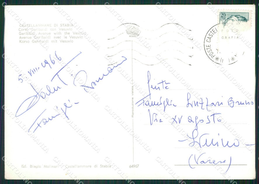 Napoli Castellammare di Stabia Foto FG cartolina ZK4438 – retro