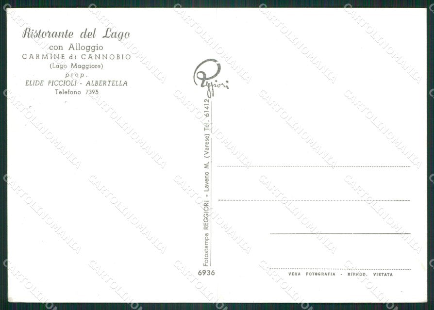 Verbania Cannobio Carmine di Foto FG cartolina ZK4442 – retro