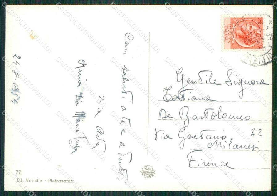 Lucca Pietrasanta Marina di Barche Foto FG cartolina ZK4455 – retro