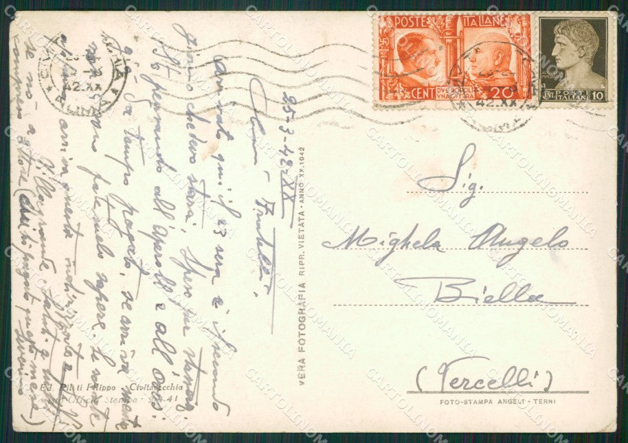 Roma Civitavecchia Garibaldi Foto FG cartolina ZK4479 – retro