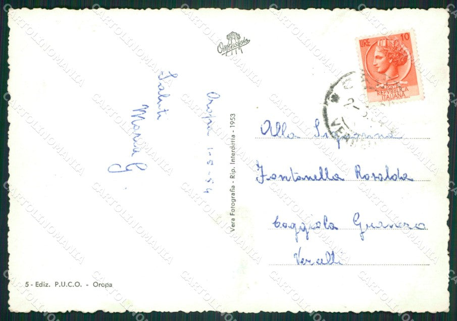 Biella Oropa Sci Foto FG cartolina ZK4492 – retro