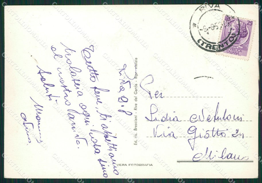 Trento Nago Torbole Torbole Battello Foto FG cartolina ZK4494 – retro