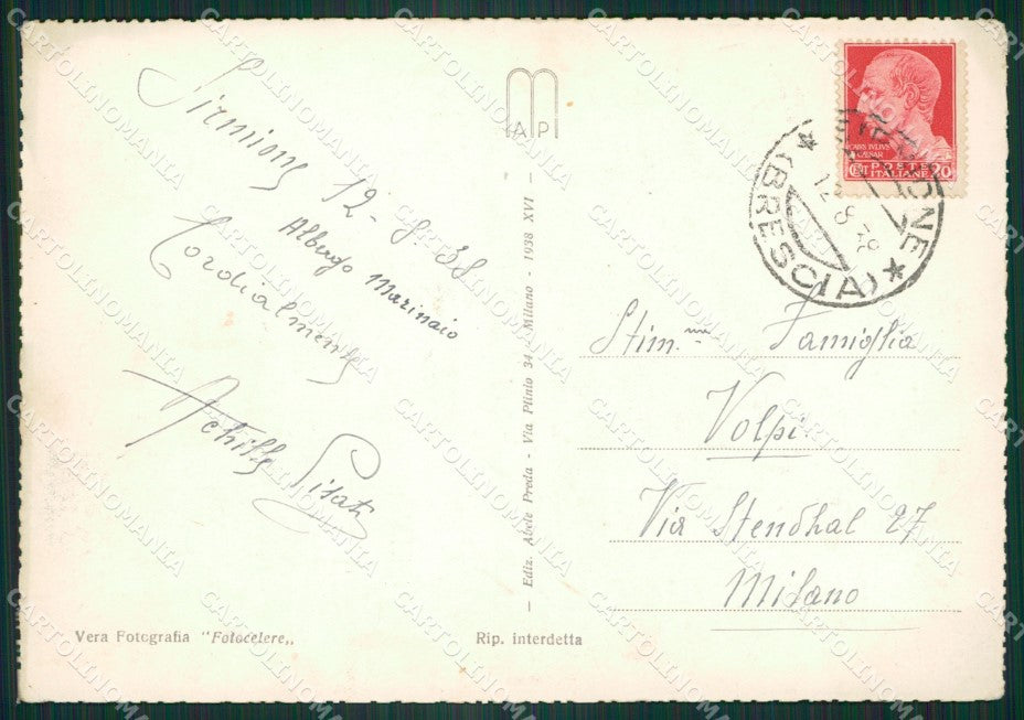 Brescia Sirmione Battello Foto FG cartolina ZK4495 – retro