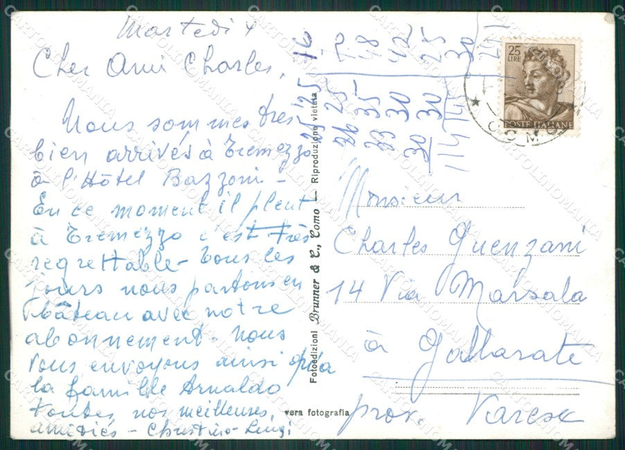 Como Città Battello PIEGHINA Foto FG cartolina ZK4496 – retro