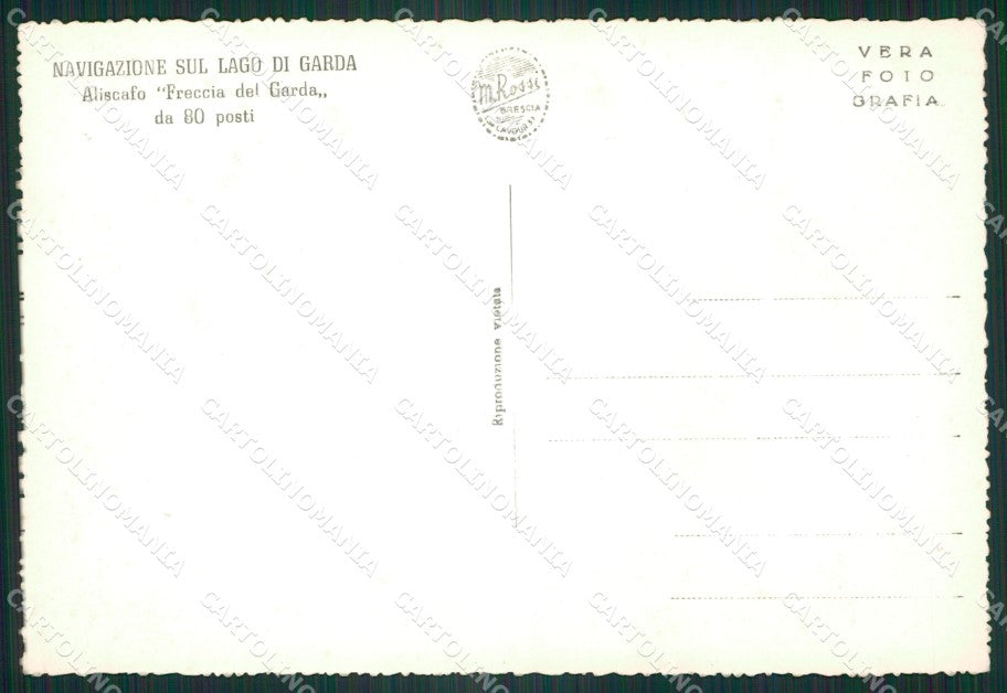 Brescia Lago di Aliscafo Freccia del Garda Foto FG cartolina ZK4501 – retro