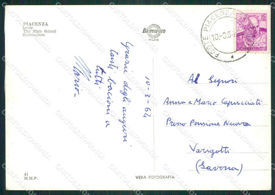 Piacenza Città Foto FG cartolina ZK4518 – retro