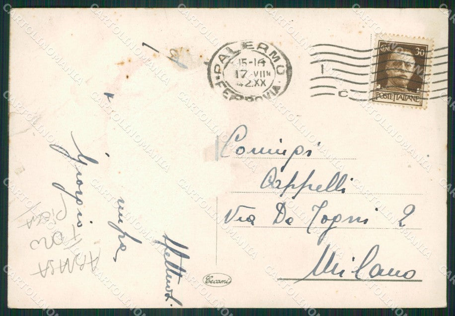 Palermo Città PIEGA FORO ABRASA Foto FG cartolina ZK4527 – retro