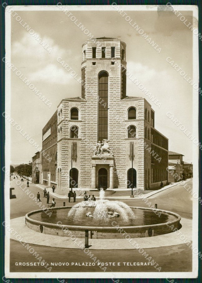 Grosseto Città Palazzo Poste PIEGA Foto FG cartolina ZK4528 – fronte