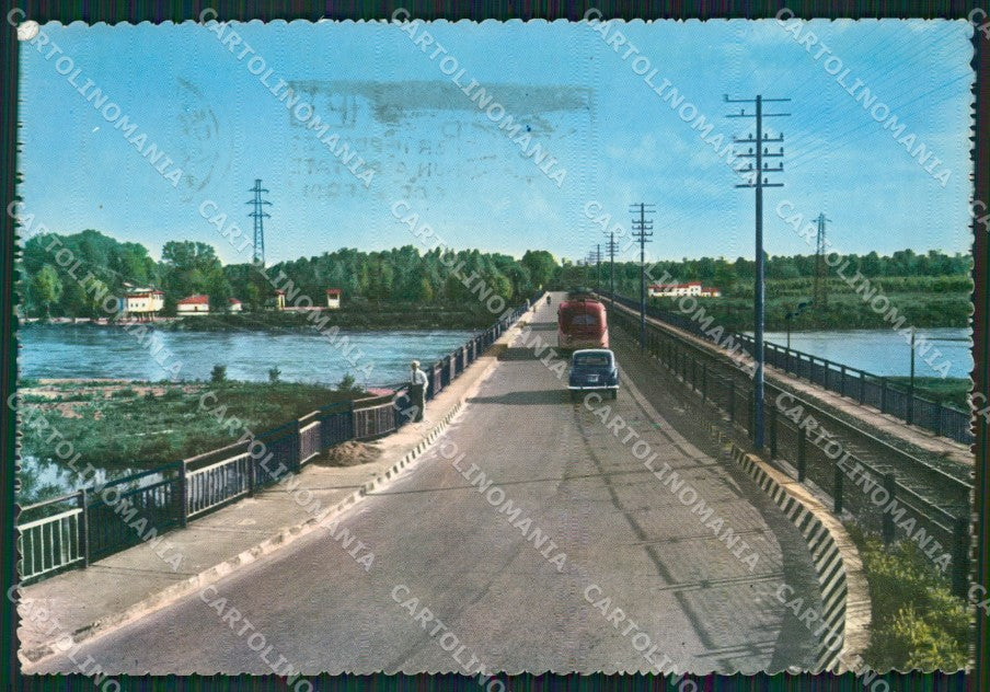 Pavia Vigevano Ponte sul Ticino Auto Foto FG cartolina ZK4534 – fronte