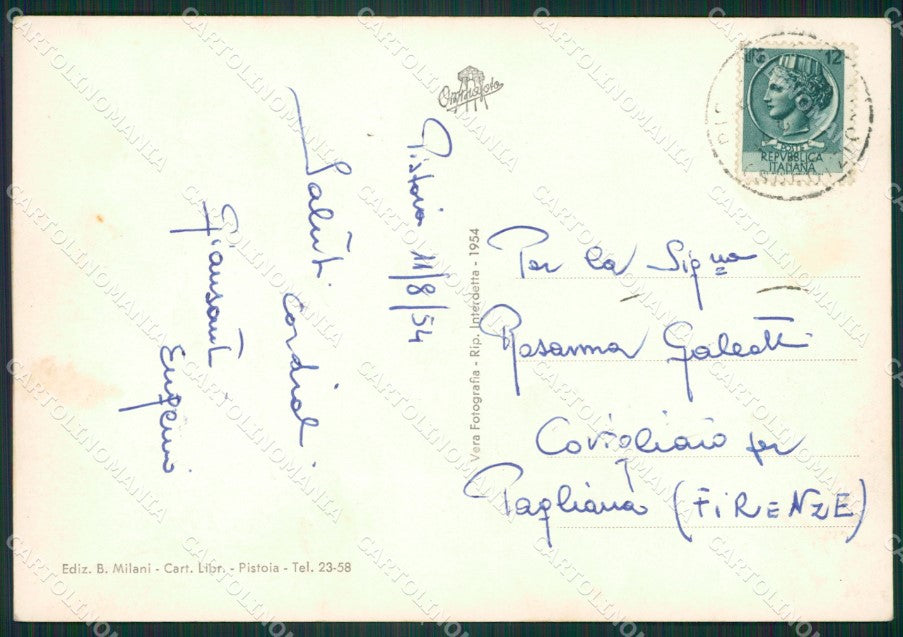 Pistoia Città Palazzo Poste Foto FG cartolina ZK4535 – retro