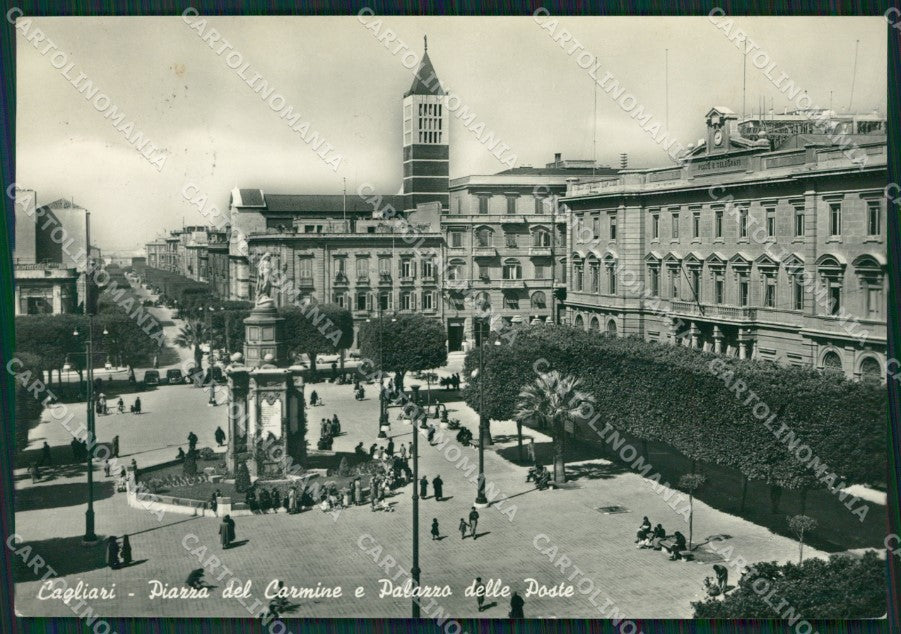 Cagliari Città Palazzo Poste PIEGA Foto FG cartolina ZK4538 – fronte