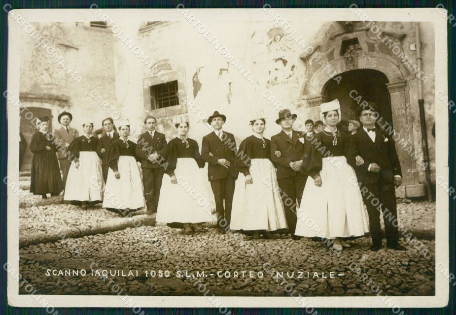 L'Aquila Scanno Costumi PIEGA Foto FG cartolina ZK4540 – fronte