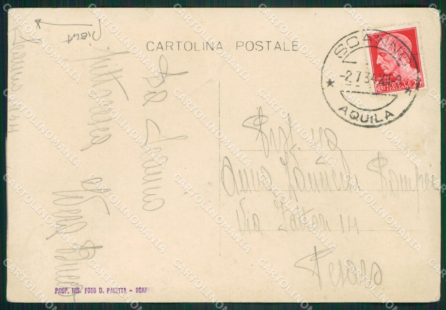 L'Aquila Scanno Costumi PIEGA Foto FG cartolina ZK4540 – retro