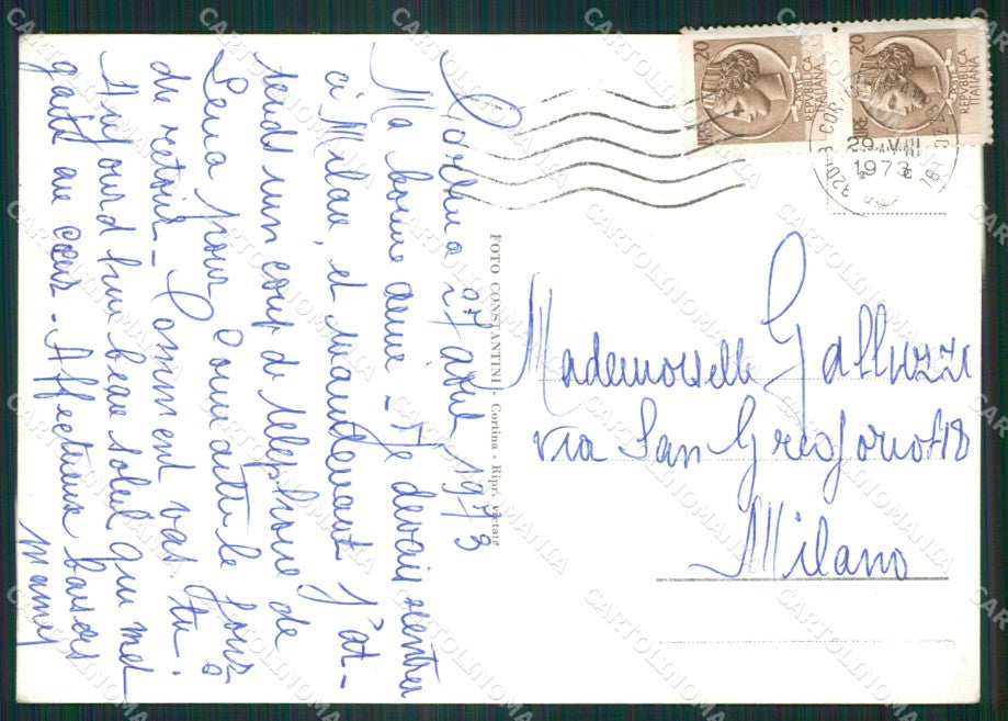 Bolzano Cortina Foto FG cartolina ZK4563 – retro
