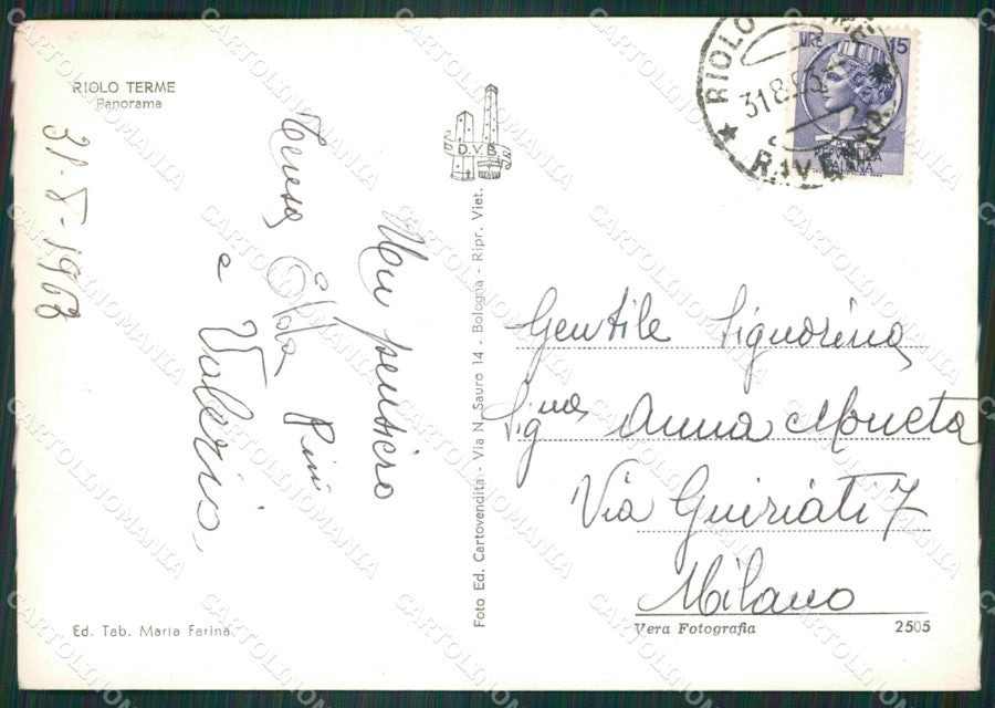 Ravenna Riolo Terme Foto FG cartolina ZK4625 – retro