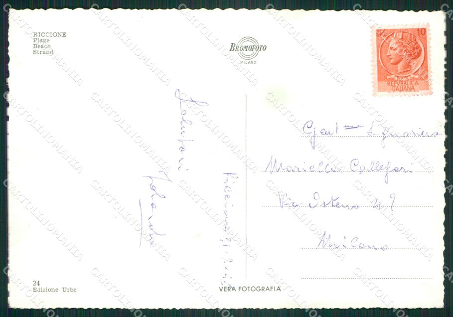 Rimini Riccione Foto FG cartolina ZK4631 – retro