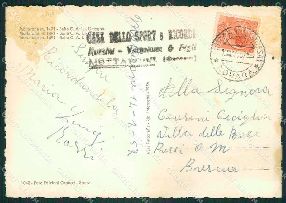 Verbania Stresa Mottarone COLLA Foto FG cartolina ZK4633 – retro