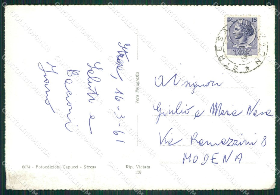 Verbania Stresa Foto FG cartolina ZK4644 – retro