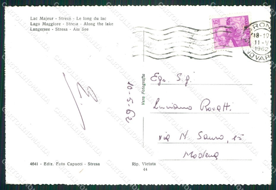 Verbania Stresa PIEGHINA Foto FG cartolina ZK4645 – retro
