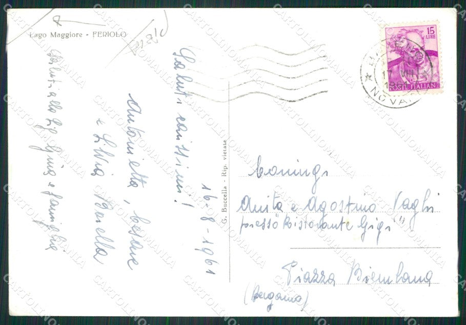 Verbania Baveno Feriolo PIEGA Foto FG cartolina ZK4657 – retro