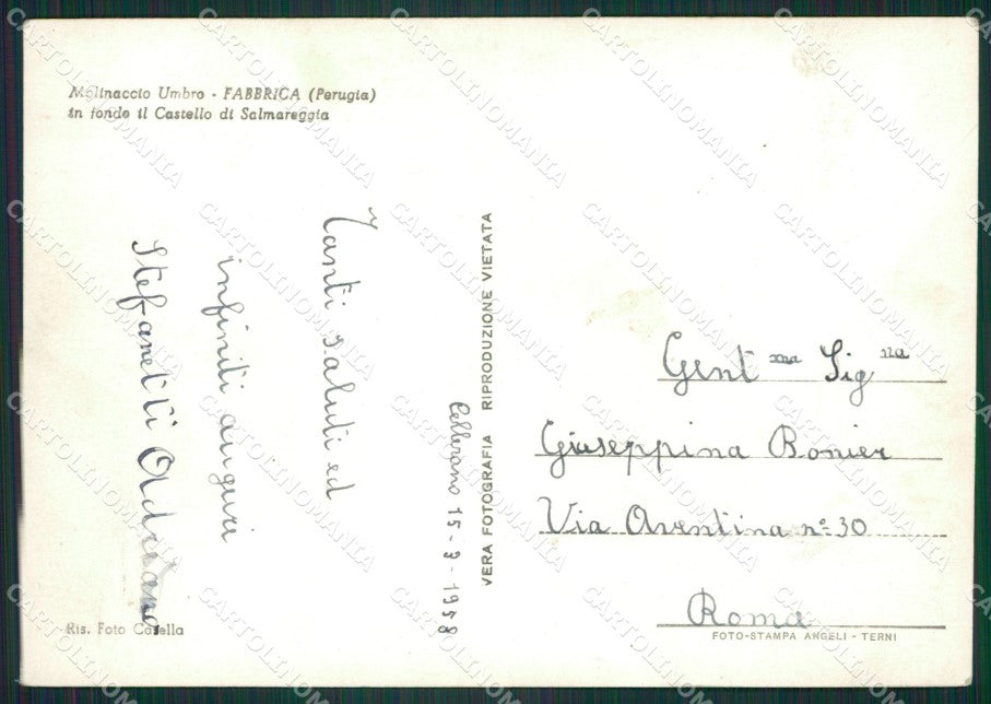 Perugia Nocera Molinaccio Umbro Fabbrica Foto FG cartolina ZK4681 – retro