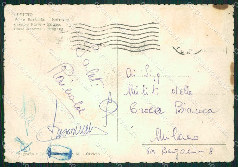 Terni Orvieto Caserma PIEGA Foto FG cartolina ZK4684 – retro