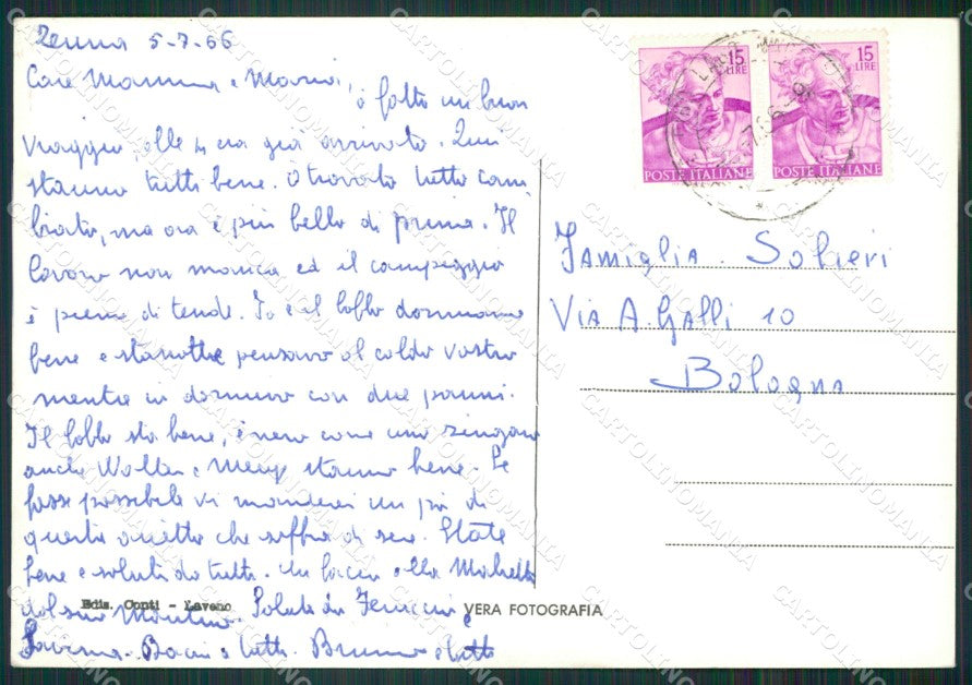 Varese Pino Zenna Campeggio Auto Foto FG cartolina ZK4704 – retro