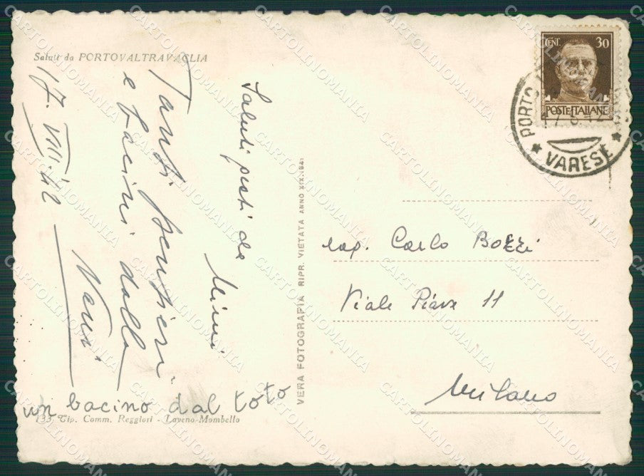 Varese Porto Valtravaglia Foto FG cartolina ZK4729 – retro