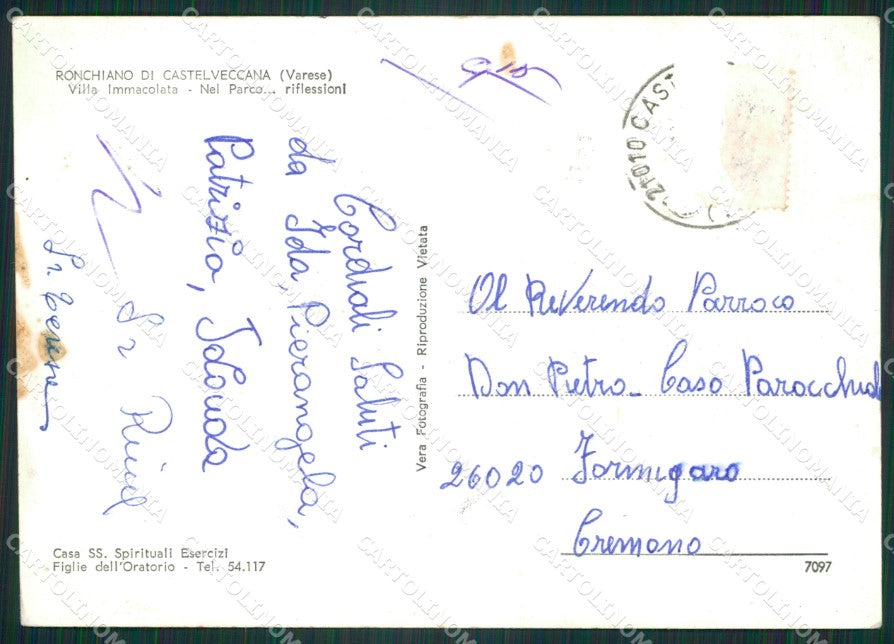 Varese Castelveccana Ronchiano di Foto FG cartolina ZK4732 – retro