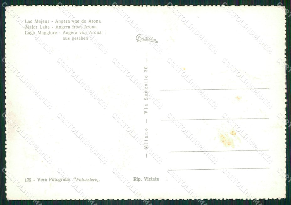 Varese Angera Arona Foto FG cartolina ZK4734 – retro