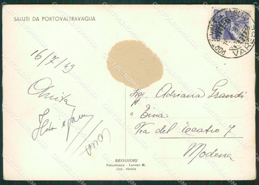 Varese Porto Valtravaglia COLLA Foto FG cartolina ZK4739 – retro