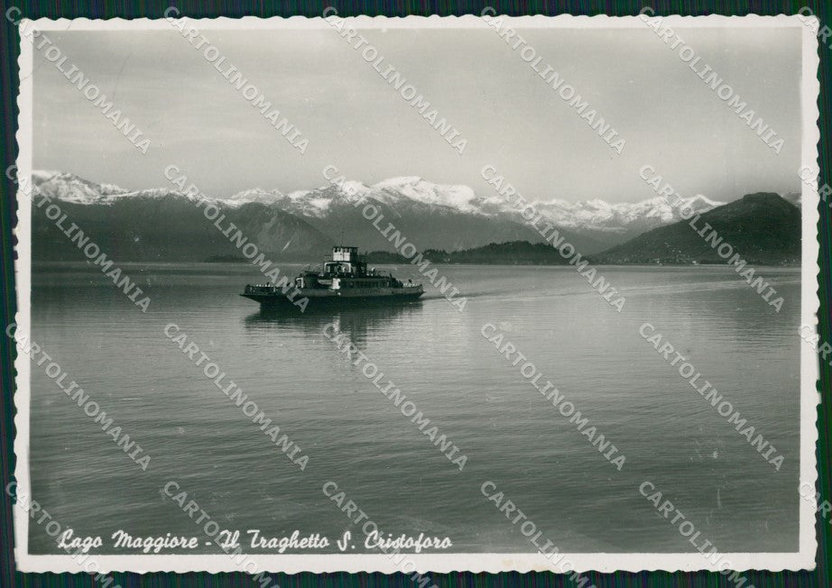 Varese Laveno Battello PIEGA Foto FG cartolina ZK4747 – fronte