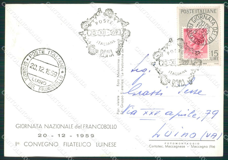 Varese Luino Filatelia Foto FG cartolina ZK4771 – retro