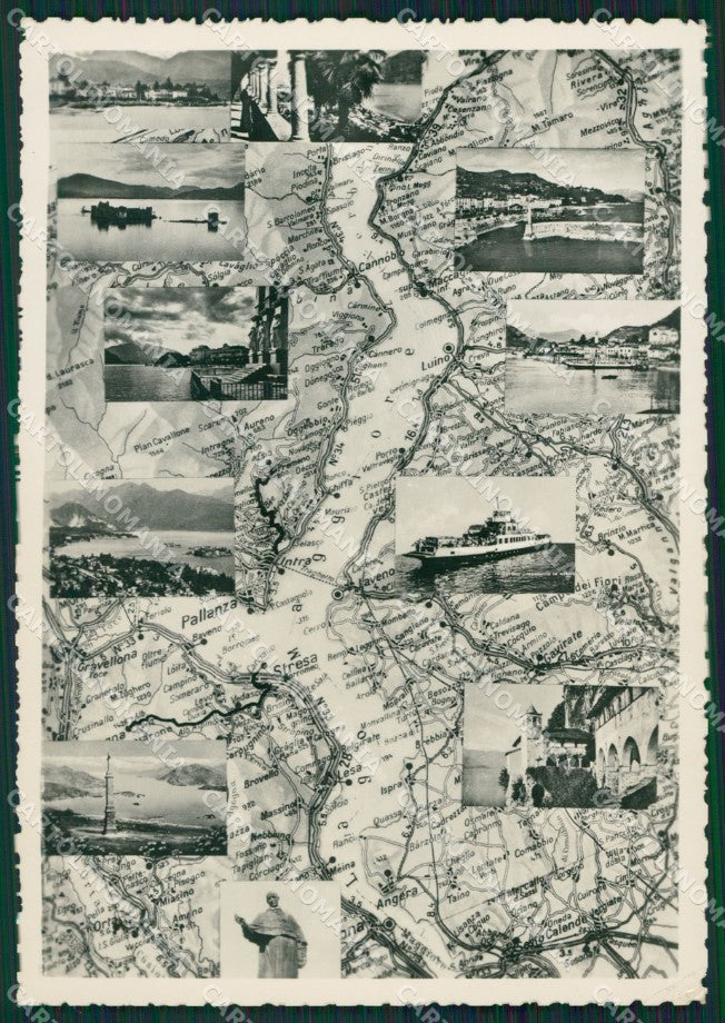 Varese Laveno Mappa PIEGHINA Foto FG cartolina ZK4780 – fronte