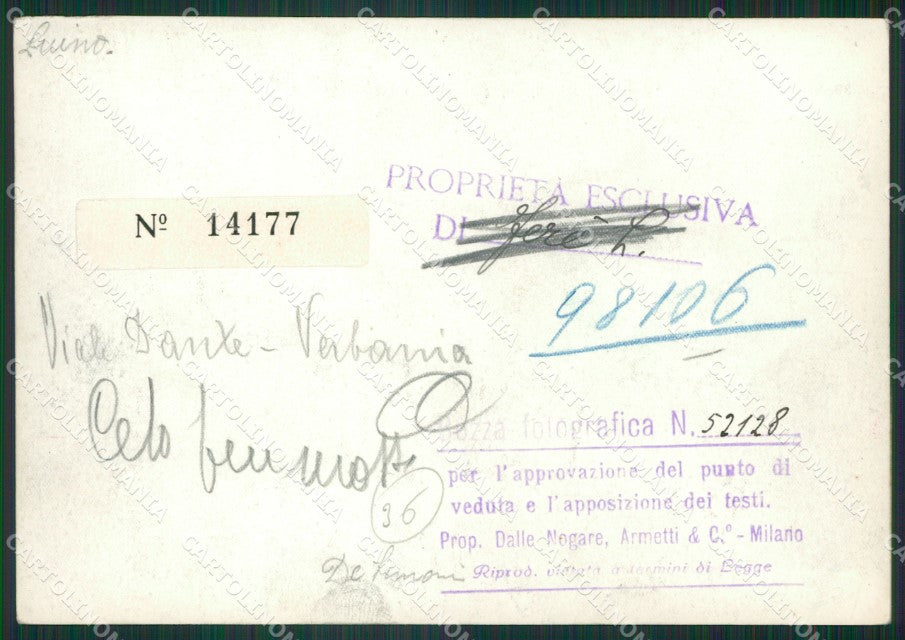 Varese Luino BOZZA Foto FG cartolina ZK4798 – retro