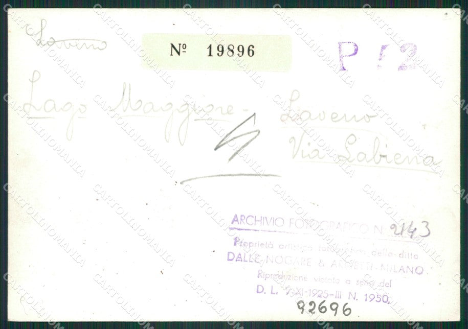 Varese Laveno Corriera BOZZA Foto FG cartolina ZK4799 – retro