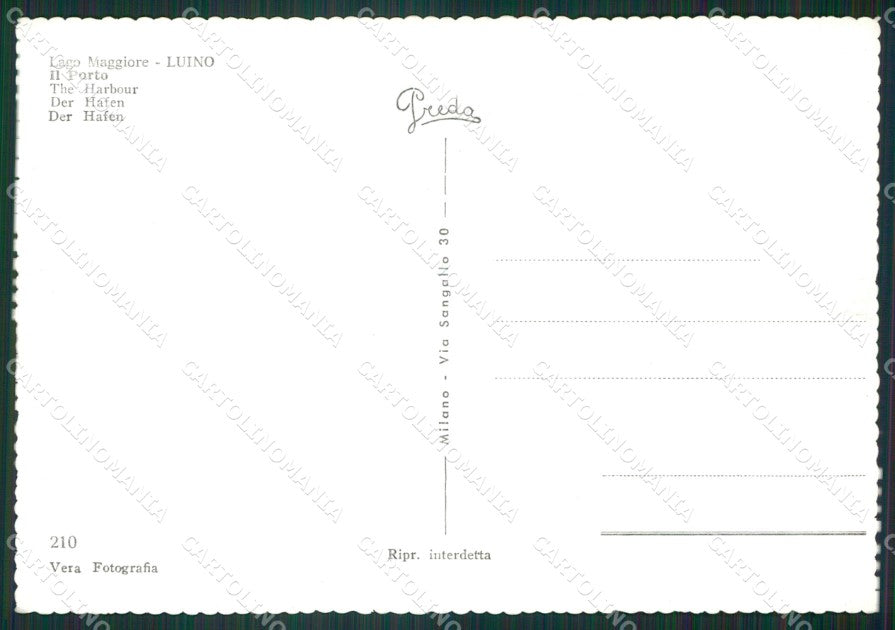 Varese Luino Foto FG cartolina ZK4803 – retro