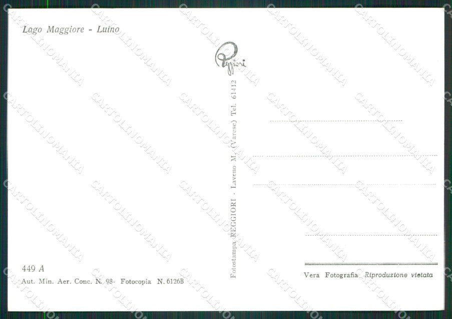 Varese Luino Foto FG cartolina ZK4809 – retro