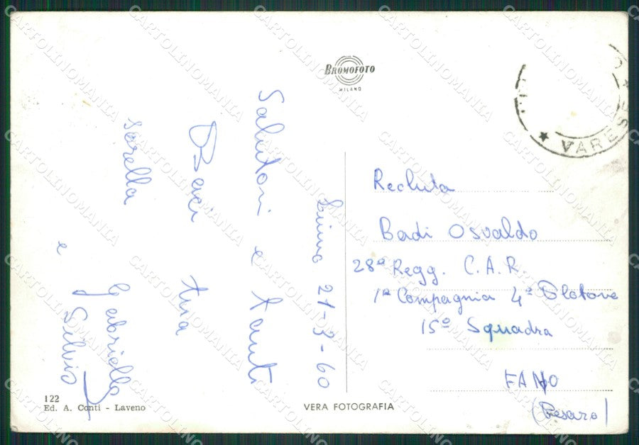 Varese Luino Saluti da STRAPPINO Foto FG cartolina ZK4819 – retro