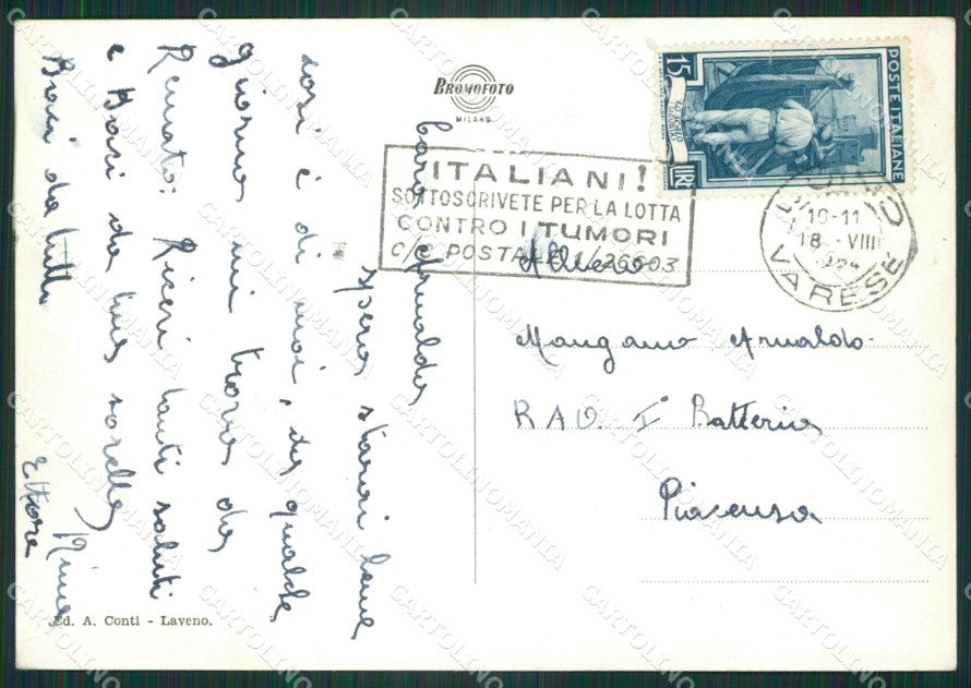 Varese Luino Battello Foto FG cartolina ZK4821 – retro