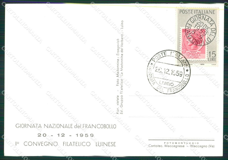Varese Luino Filatelia Foto FG cartolina ZK4853 – retro