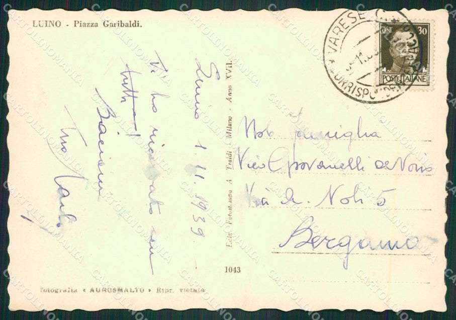Varese Luino Garibaldi Foto FG cartolina ZK4855 – retro