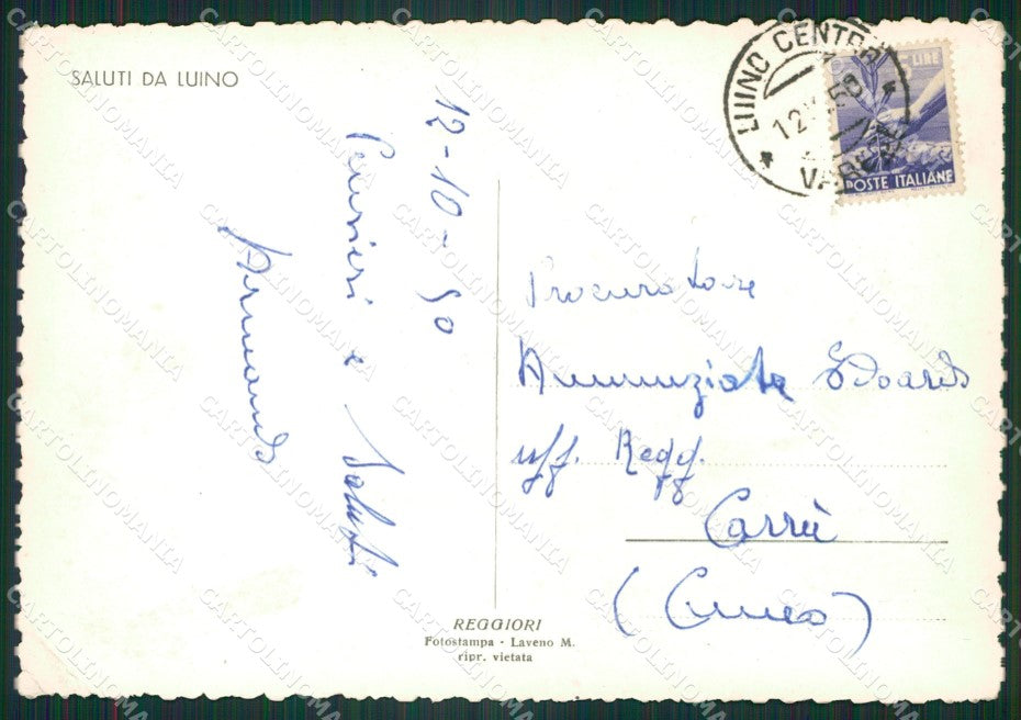 Varese Luino Battello PIEGHINA Foto FG cartolina ZK4864 – retro