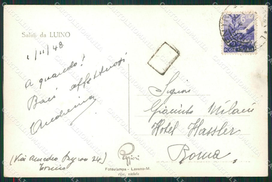 Varese Luino Battello Foto FG cartolina ZK4867 – retro