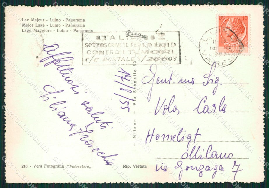 Varese Luino Foto FG cartolina ZK4871 – retro