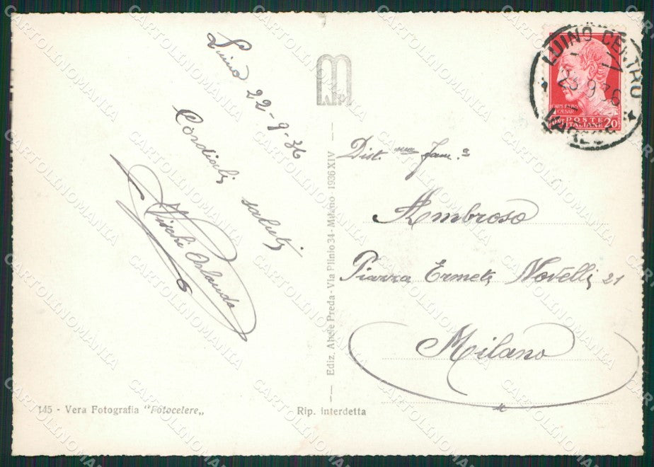 Varese Luino STRAPPINO Foto FG cartolina ZK4879 – retro