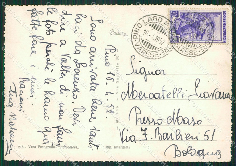 Varese Luino Foto FG cartolina ZK4890 – retro