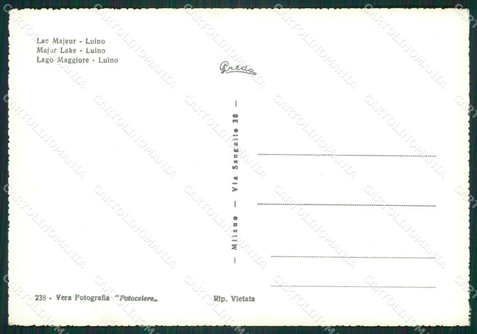 Varese Luino Foto FG cartolina ZK4891 – retro