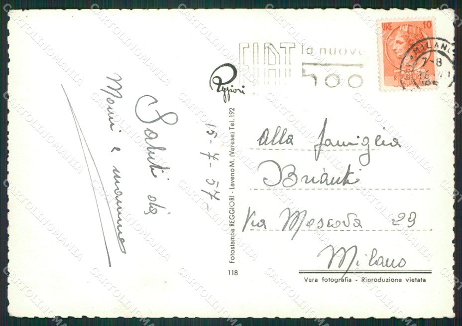Varese Luino Battello Foto FG cartolina ZK4916 – retro